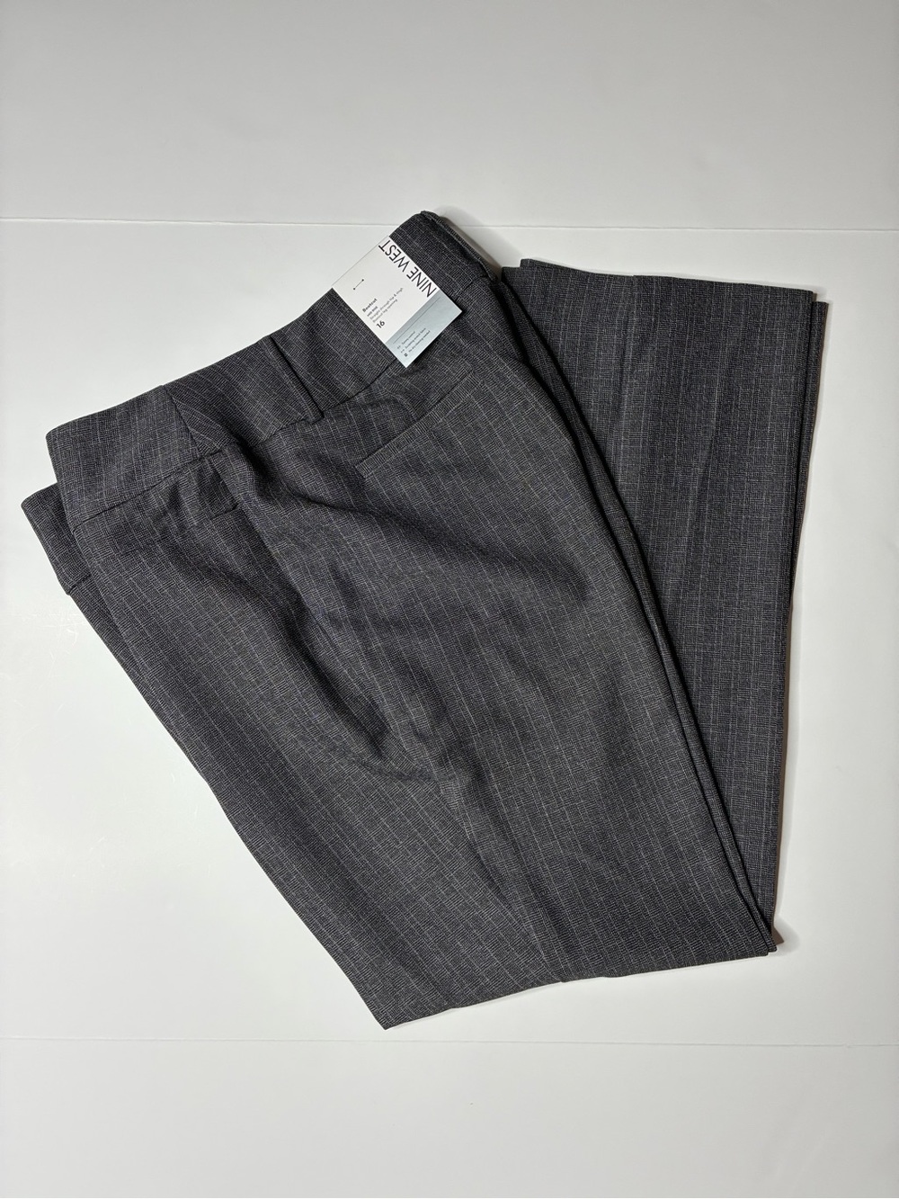 Nine West Dark Gray Pinstripe Dress Trousers